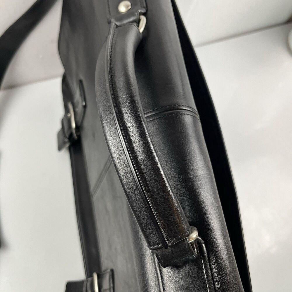 Vintage Coach Messenger Bag Black Leather Executive Thompson Briefcase - Picture 7 of 12